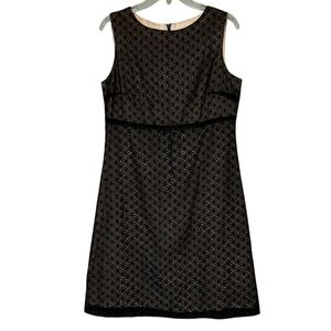 Vintage Maggy London Eyelit Lace Dress Sleeveless Sz 8